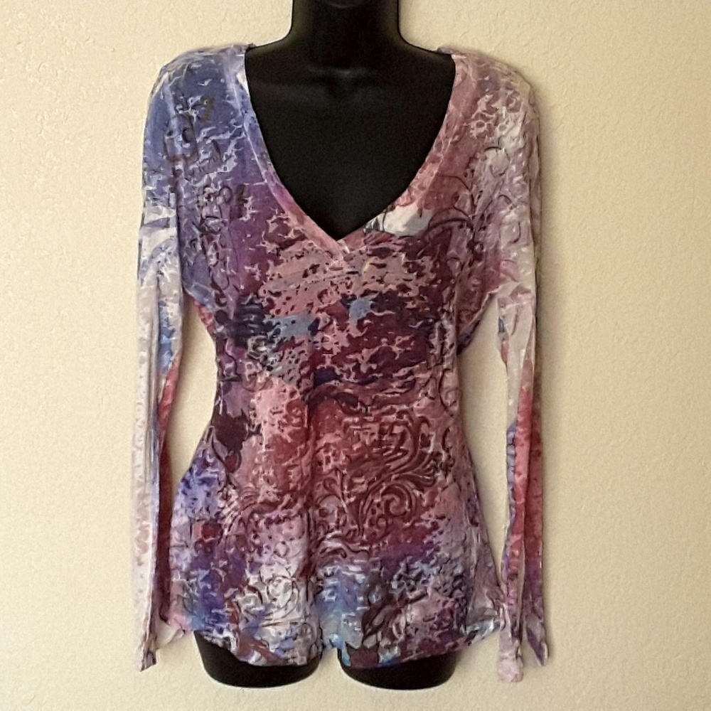Sheer, light tunic top